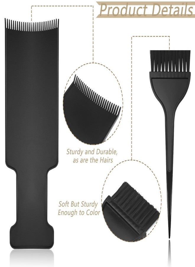 OXDFK 4 PCS Balayage Highlighting Board and Highlighting Brush Kit, 1 Hair Dye Brush and 3 Balayage Highlighting Board with Teeth Hair, for Hair Dye, Hairstylist Accessories Brushes - Image 3